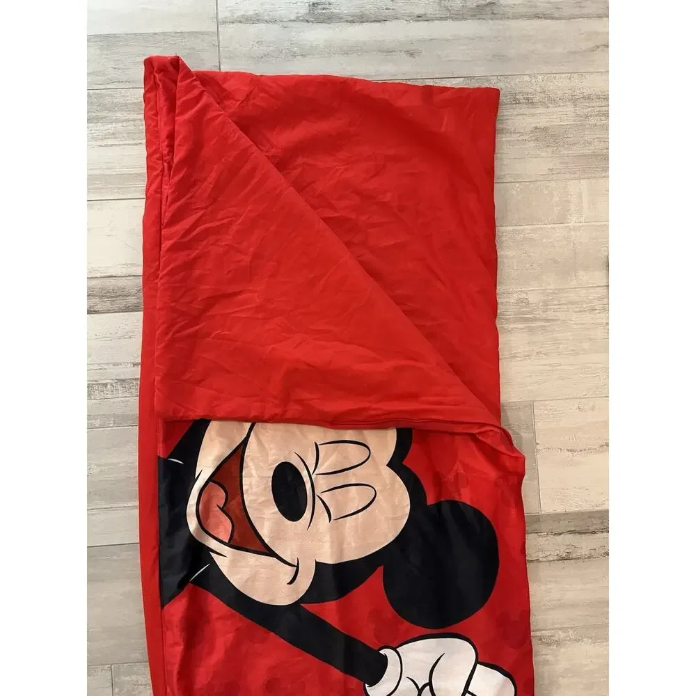 Disney Mickey Mouse Children’s Sleeping/Slumber Bag 52" x 26" Red 100% Polyester - Picture 2 of 8
